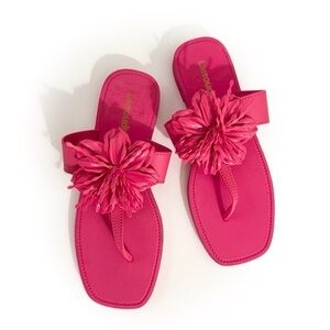 Larroude Beach Pink Sandals